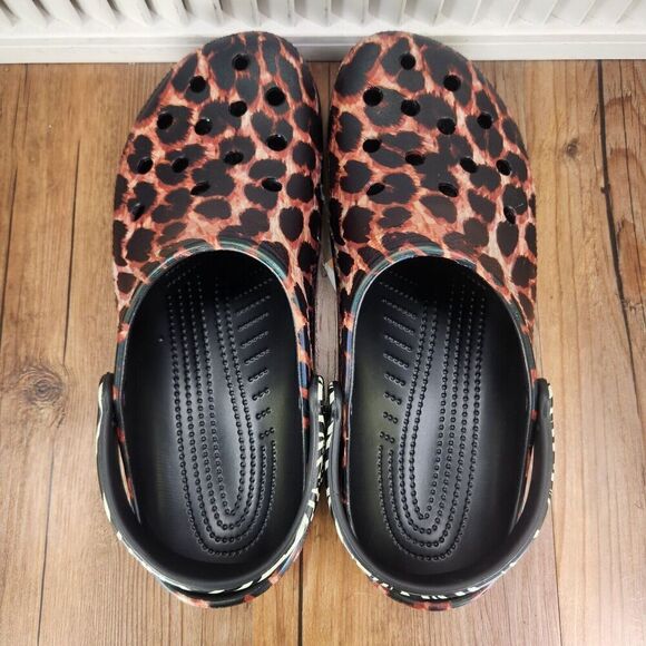 CROCS Classic Animal Remix Clog 207840-0ZR Mens Sz 13 Leopard Zebra Print Shoes main image 5